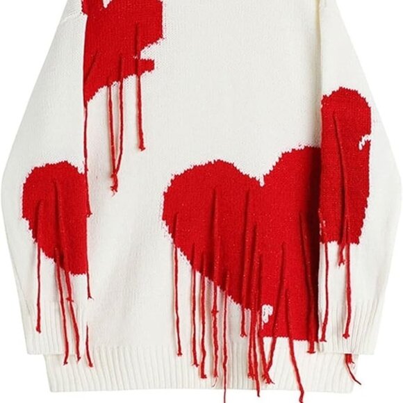 Heart Tassel Valentine Sweater - Picture 6 of 6